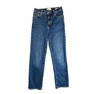 FRAME Le Sleek Straight Jeans Womens 26 Medium Wash High Rise Stretch Denim